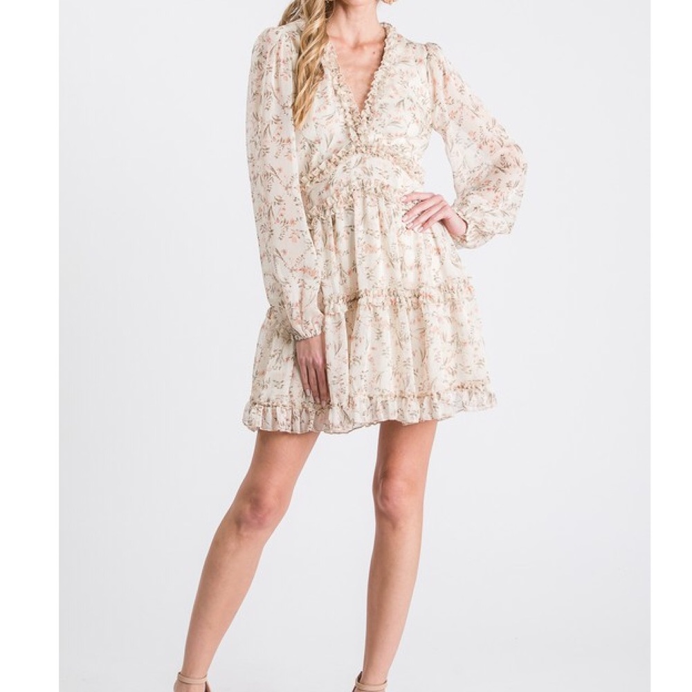 Destiny Calls Floral Ruffle Dress - Picture 2 of 11